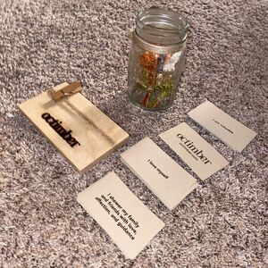 OCTIMBER Joy in a Jar Affirmations + Hanging Joy on Wood
